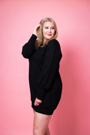 Josefiina college mekko oversize, musta