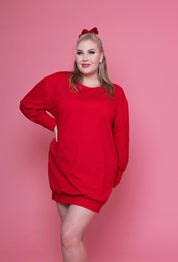 Josefiina college mekko oversize, punainen