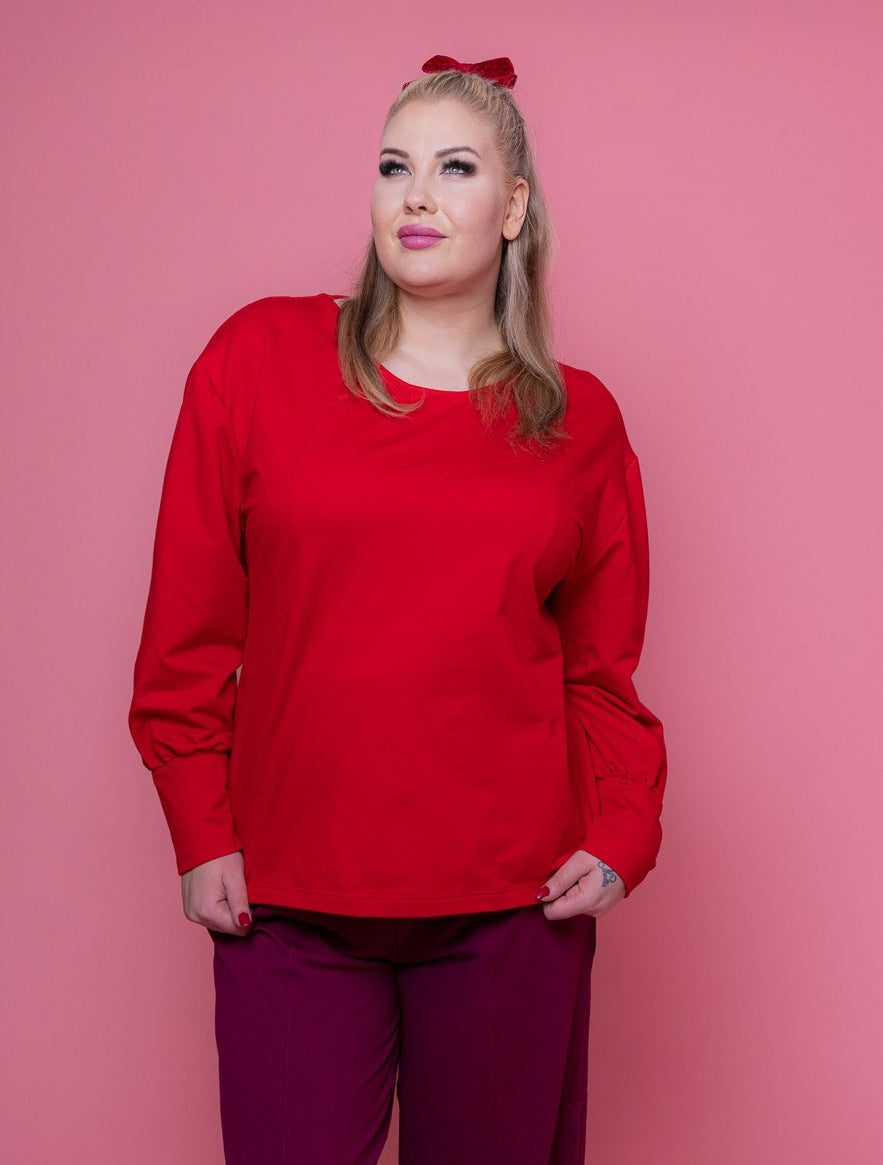 Josefiina college paita oversize, punainen