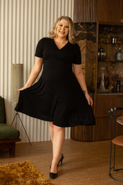 Casual lyhythihainen mekko, musta