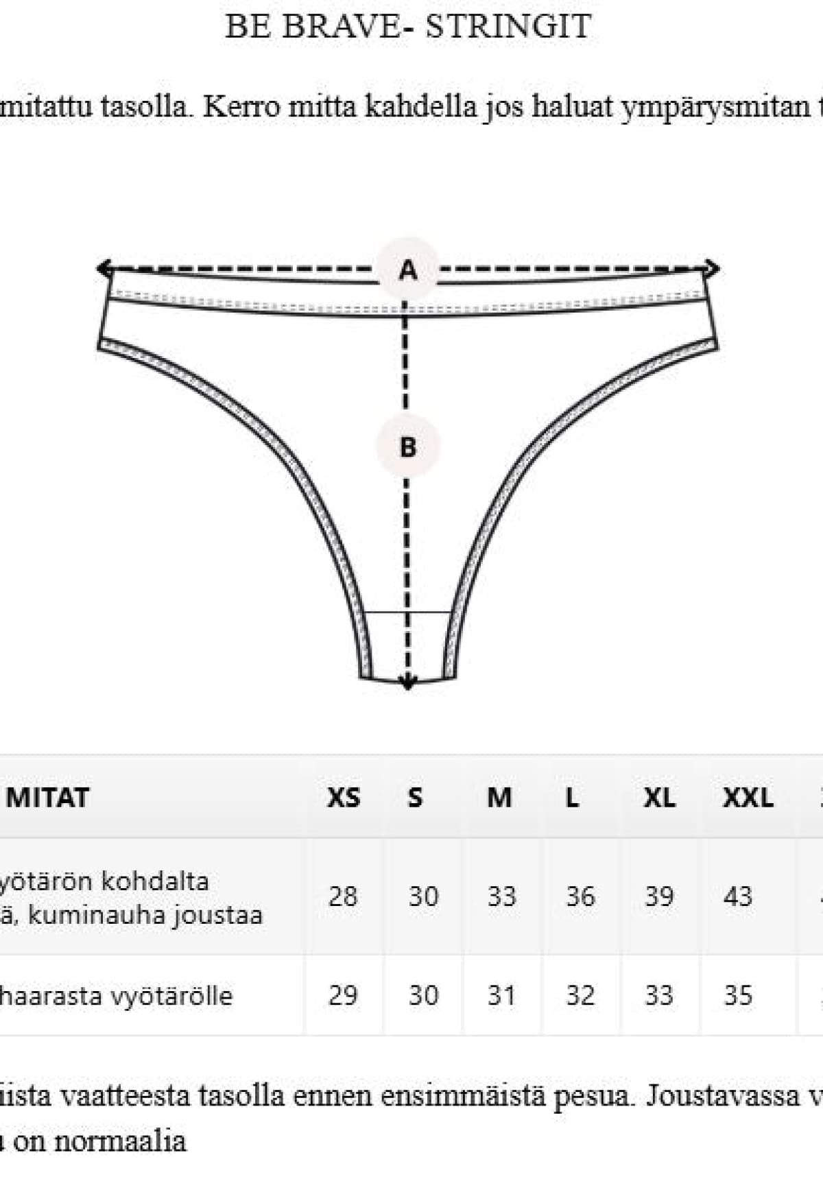Be Brave -stringit ovat korkeavyötäröiset, pehmeät ja napakat – täydellinen istuvuus ilman puristusta, bambumateriaalia.