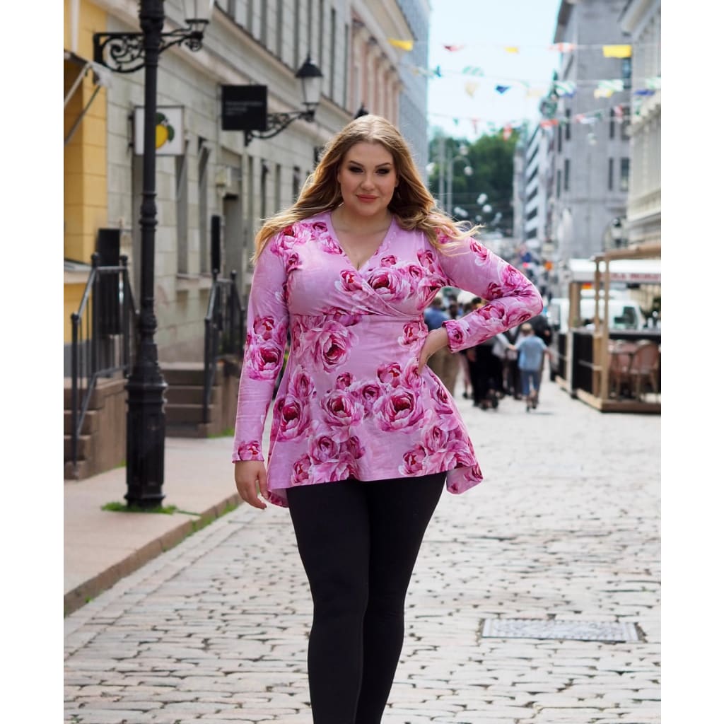 Beautiful tunika pioni vaaleanpunainen | S/M / Beautiful - Paita Vaaleanpunainen pioni