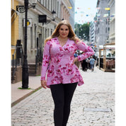 Beautiful tunika pioni vaaleanpunainen | S/M / Beautiful - Paita Vaaleanpunainen pioni