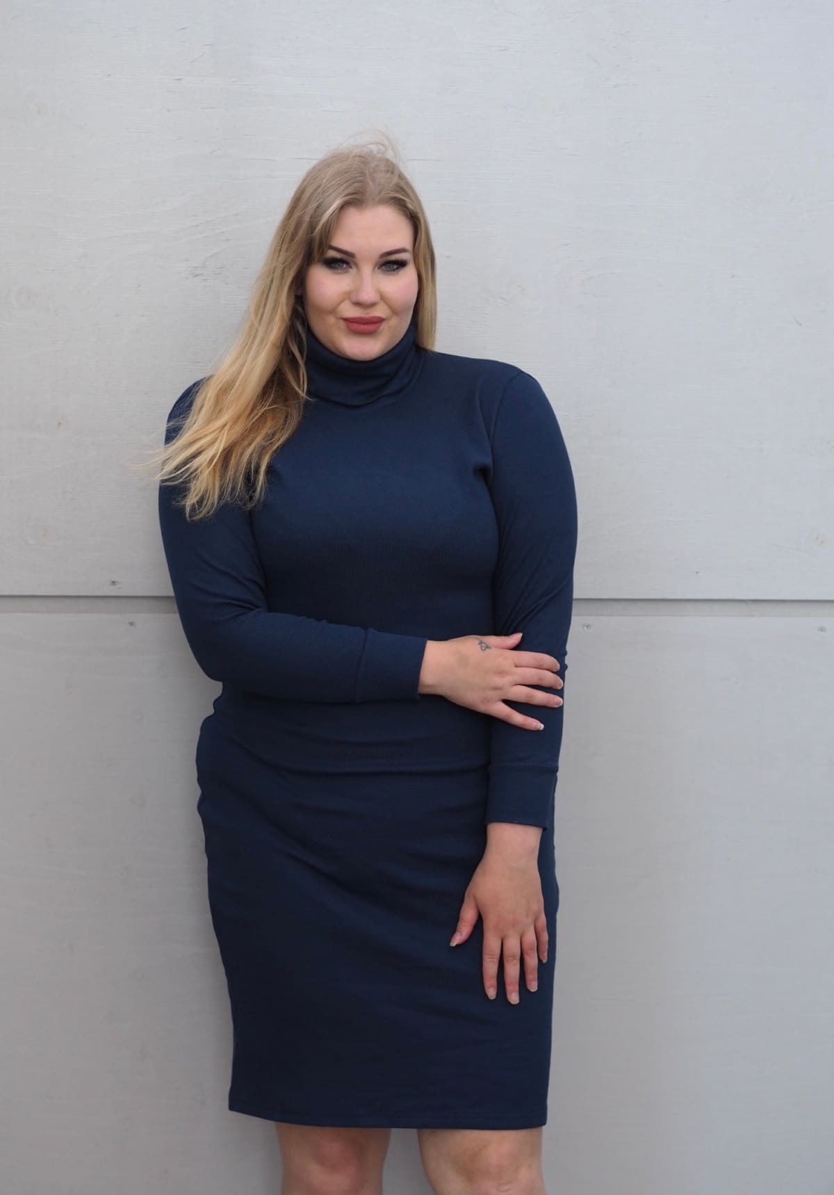 Curvy Polo mekko sininen