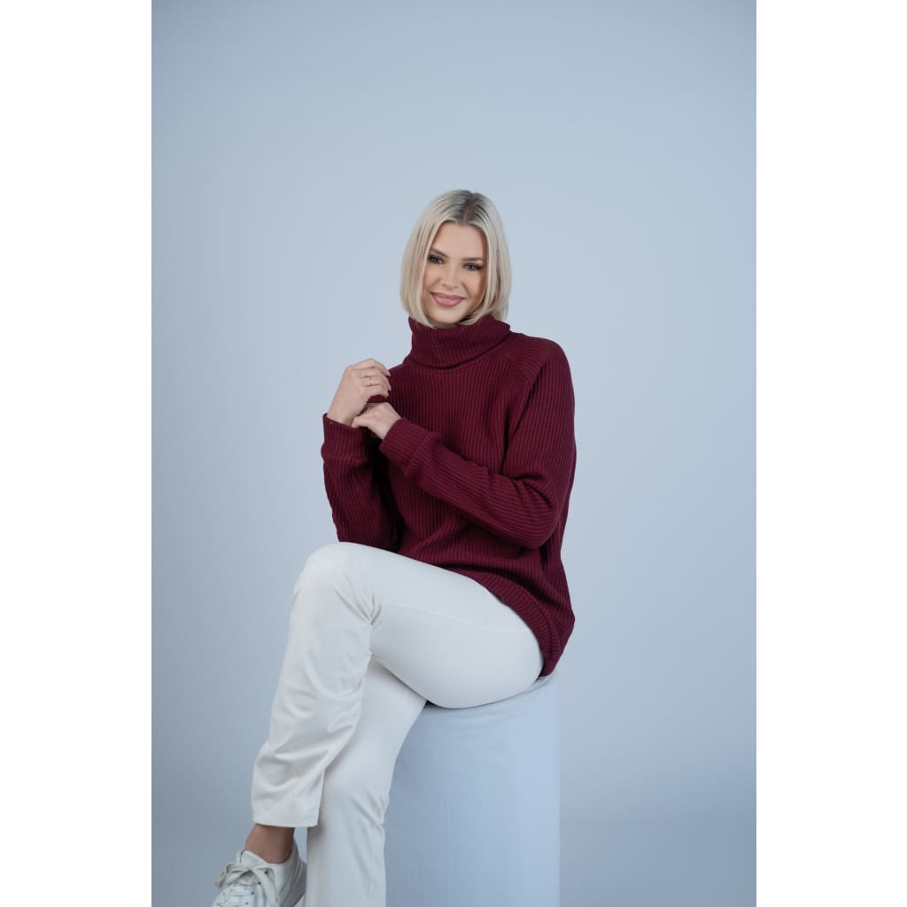 EVERYDAY Neule burgundy