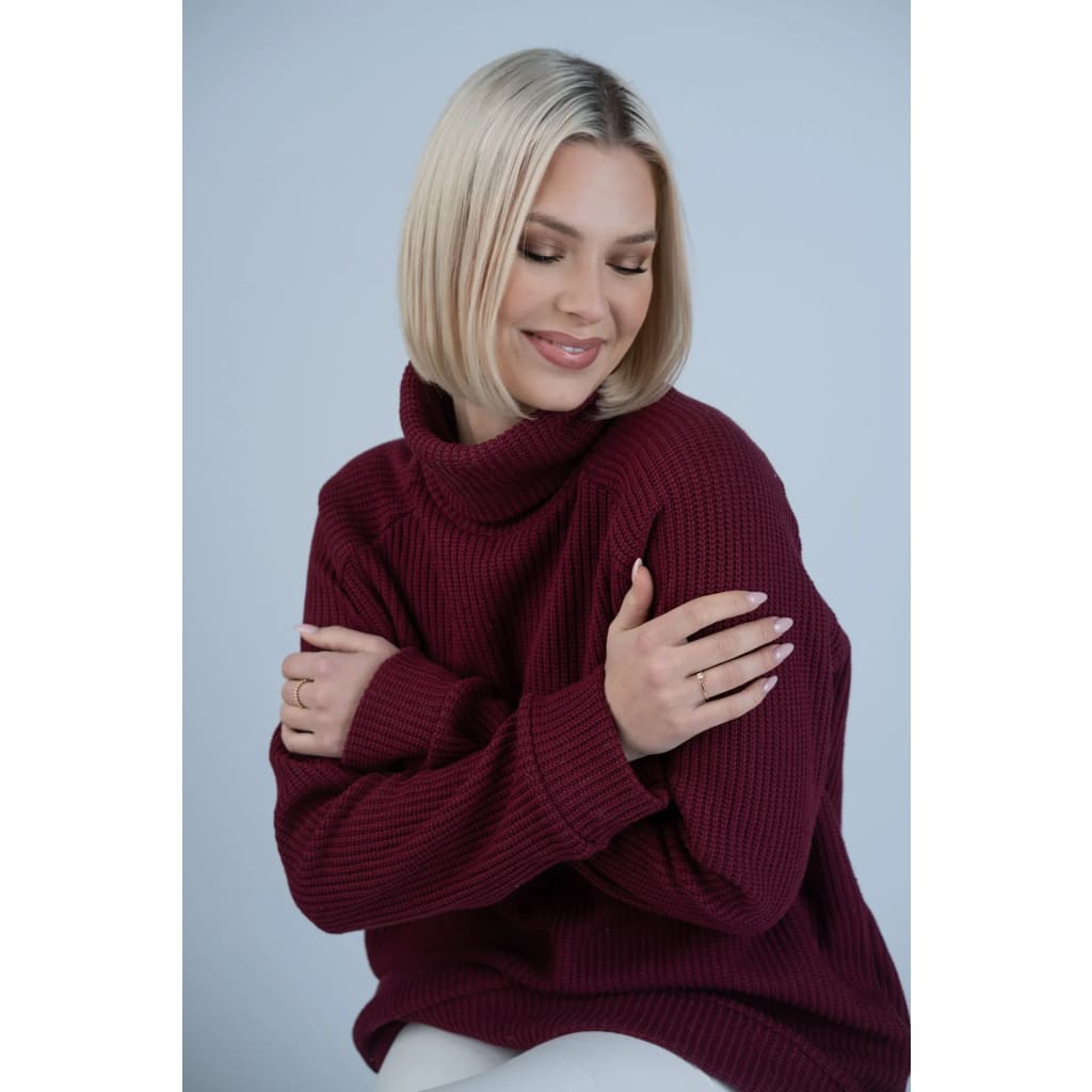 EVERYDAY Neule burgundy