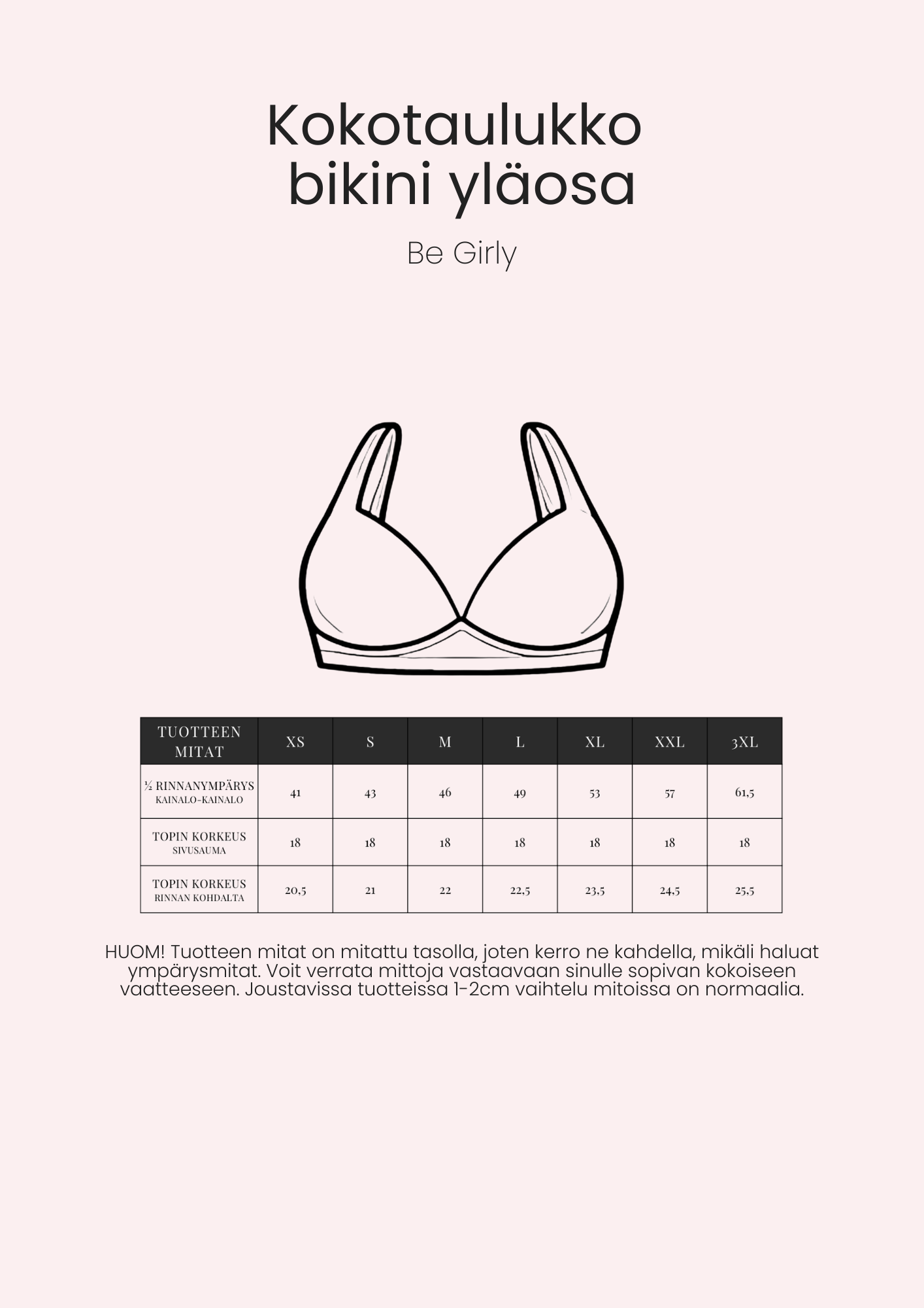 Be Girly- bikinitoppi, hot fuksia
