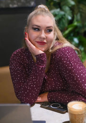 Oh Mama mekko polkadot viininpunainen